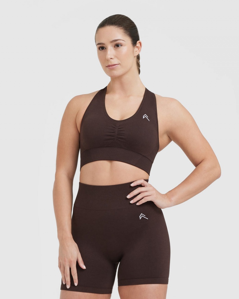 Oner Active Klassieke Seamless 2.0 V-Neck Bralette Sports Bras Donkergrijs | DCI-513284