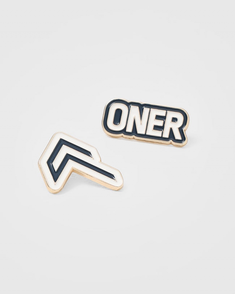 Oner Active Raising The Bar Grafische Pins 3 Pack Accessoires Blauw Wit | PEX-460159