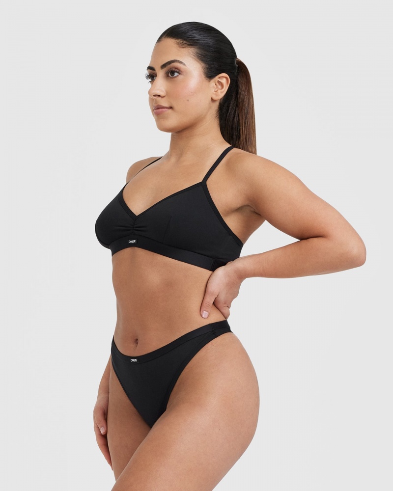 Oner Active Soft Klassieke Bralette Ondergoed Zwart | BTZ-587014