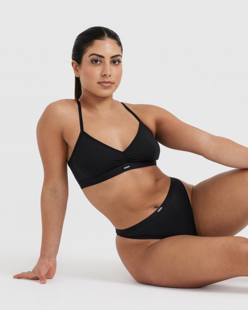 Oner Active Soft Klassieke Bralette Ondergoed Zwart | BTZ-587014