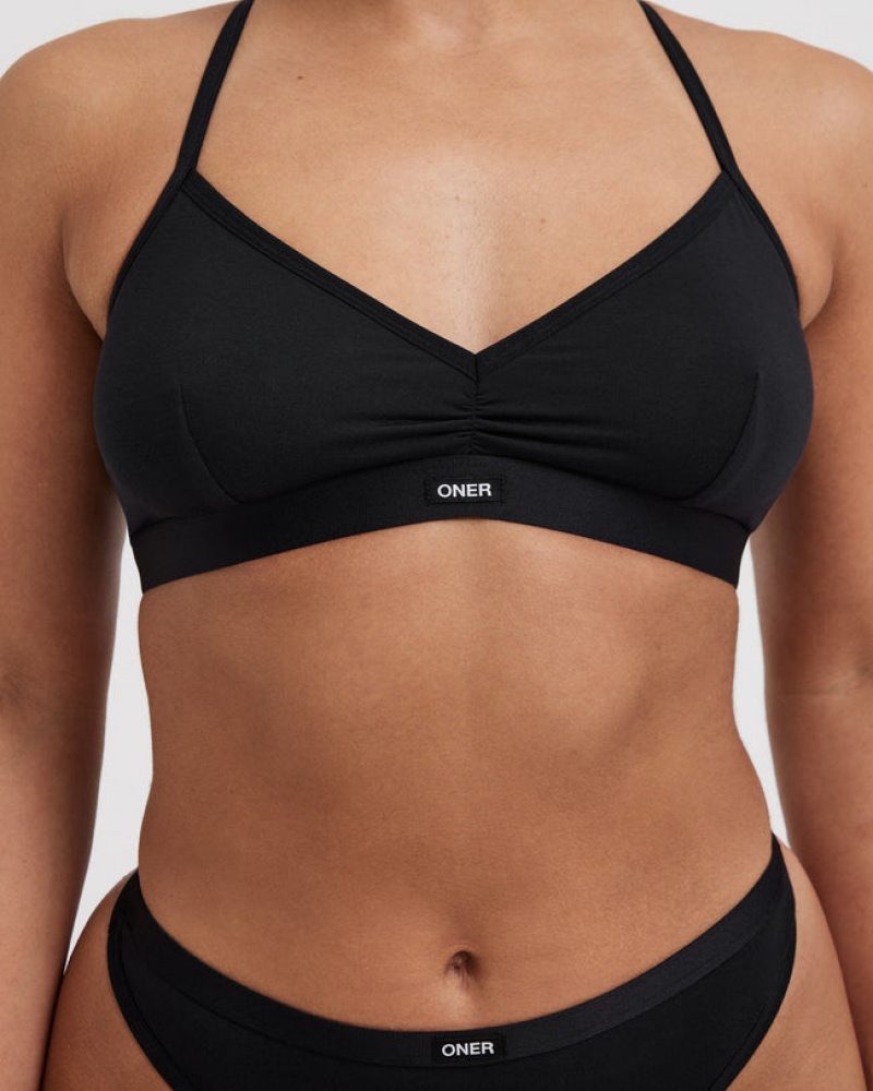 Oner Active Soft Klassieke Bralette Ondergoed Zwart | BTZ-587014