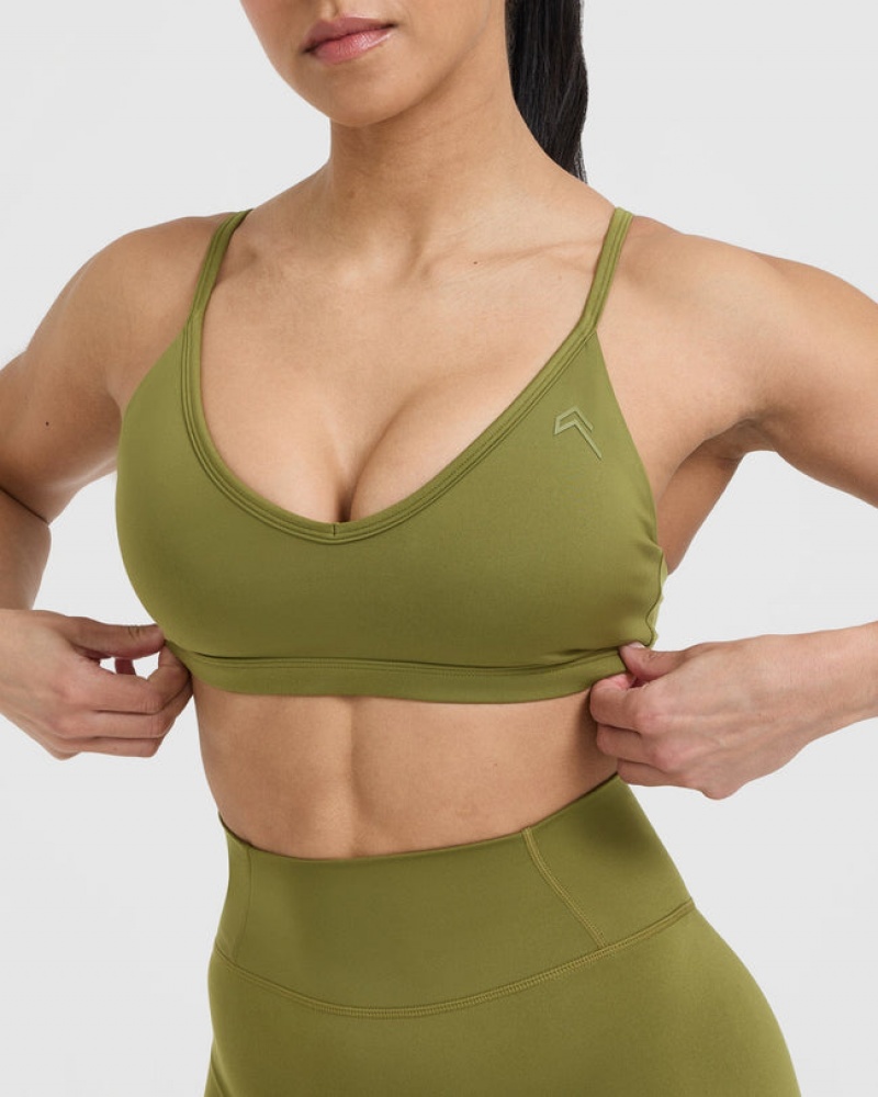 Oner Active Timeless Bandjes Bralette Sports Bras Olijfgroen Groen | SBD-860154