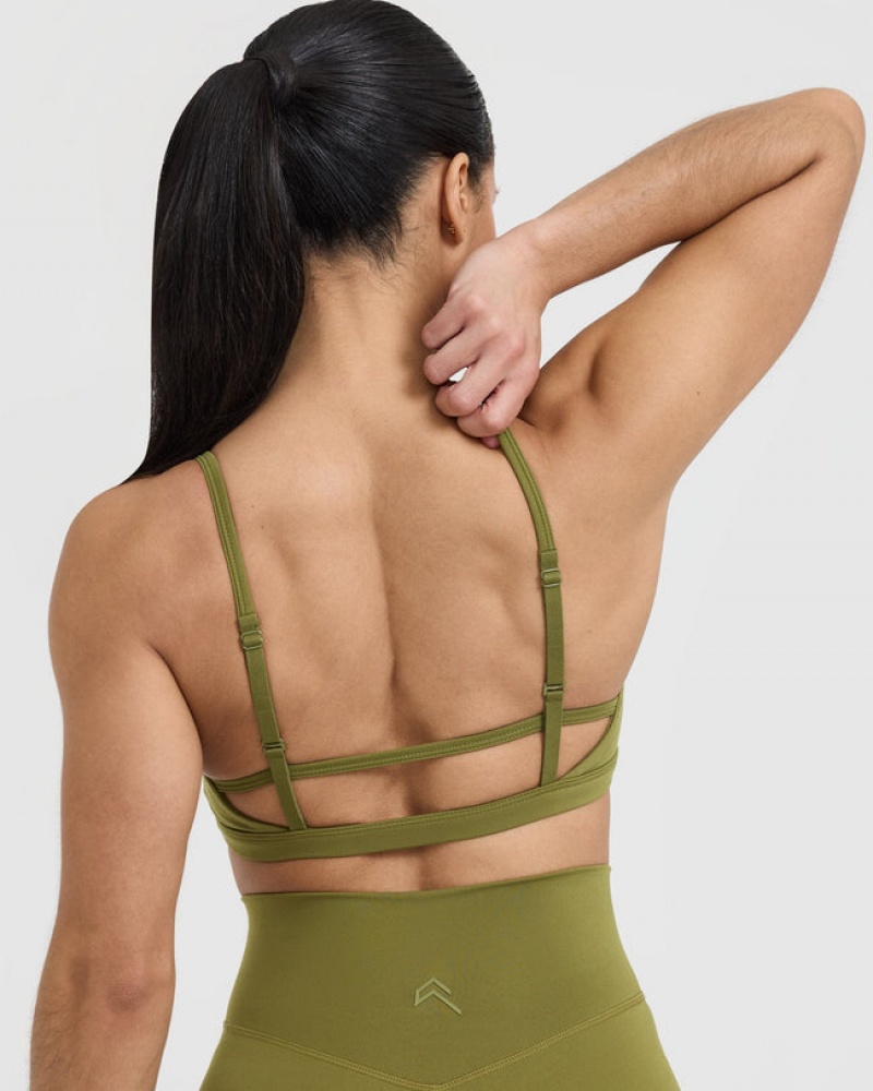 Oner Active Timeless Bandjes Bralette Sports Bras Olijfgroen Groen | SBD-860154