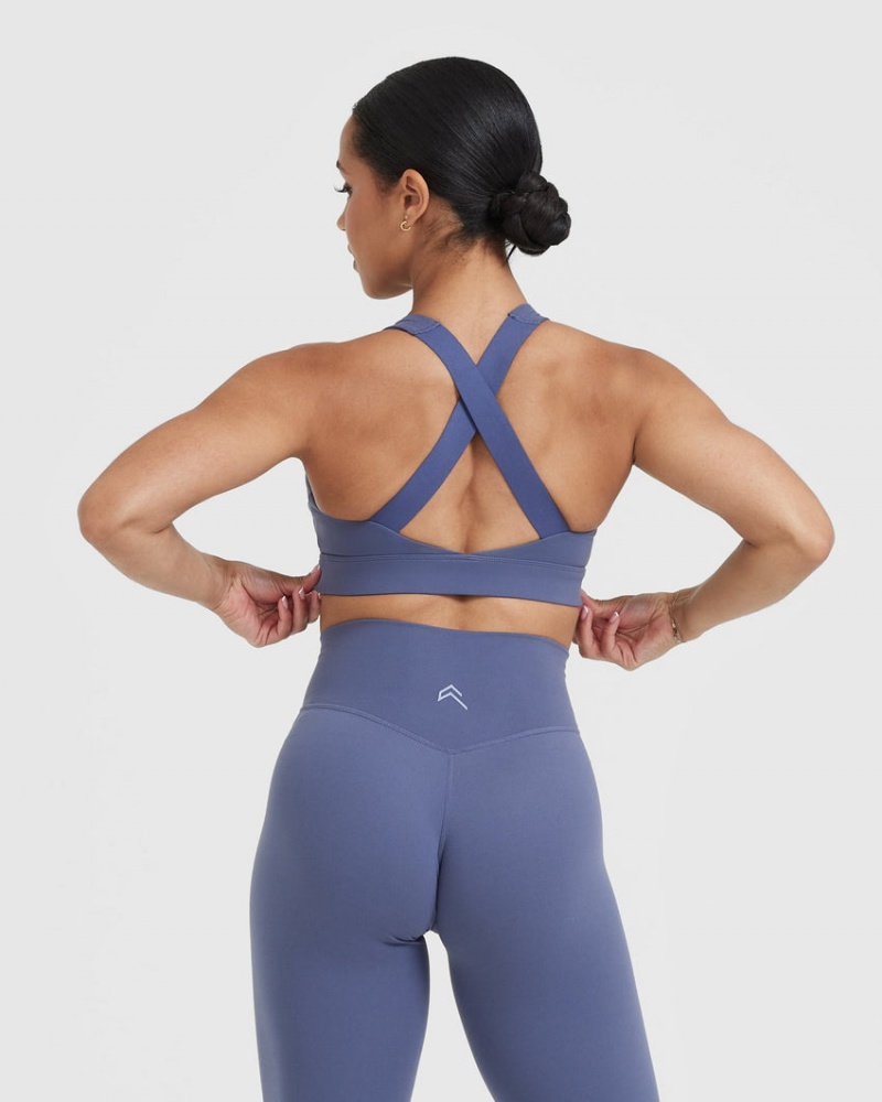 Oner Active Timeless Brede Riemen Sports Bras Blauw | ZXT-964078