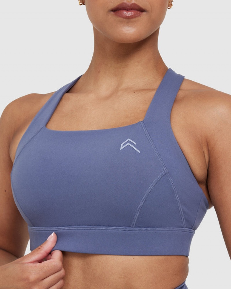 Oner Active Timeless Brede Riemen Sports Bras Blauw | ZXT-964078