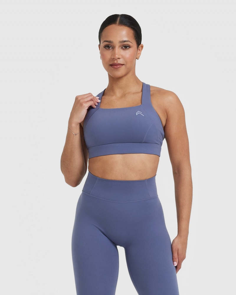 Oner Active Timeless Brede Riemen Sports Bras Blauw | ZXT-964078