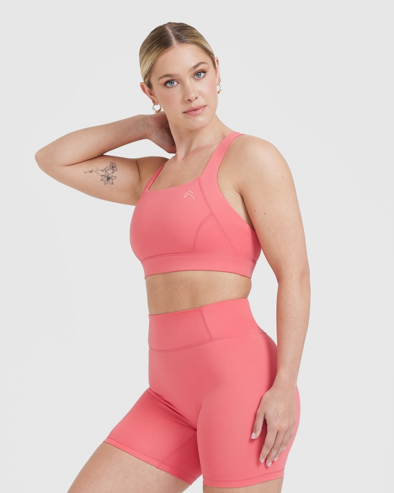 Oner Active Timeless Brede Riemen Sports Bras Roze | SVQ-529607