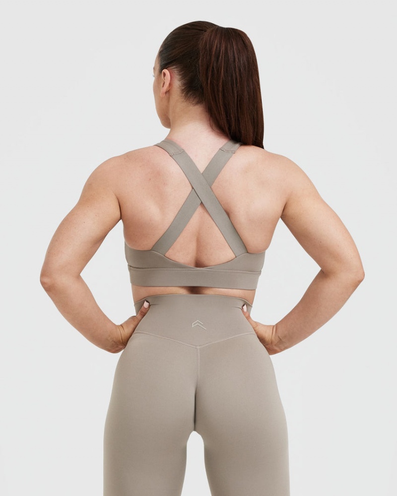 Oner Active Timeless Brede Riemen Sports Bras Grijs | QIK-872496