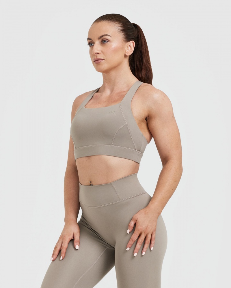 Oner Active Timeless Brede Riemen Sports Bras Grijs | QIK-872496