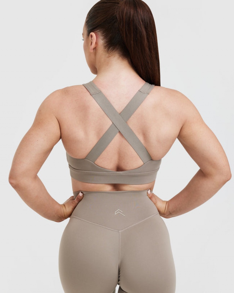 Oner Active Timeless Brede Riemen Sports Bras Grijs | QIK-872496