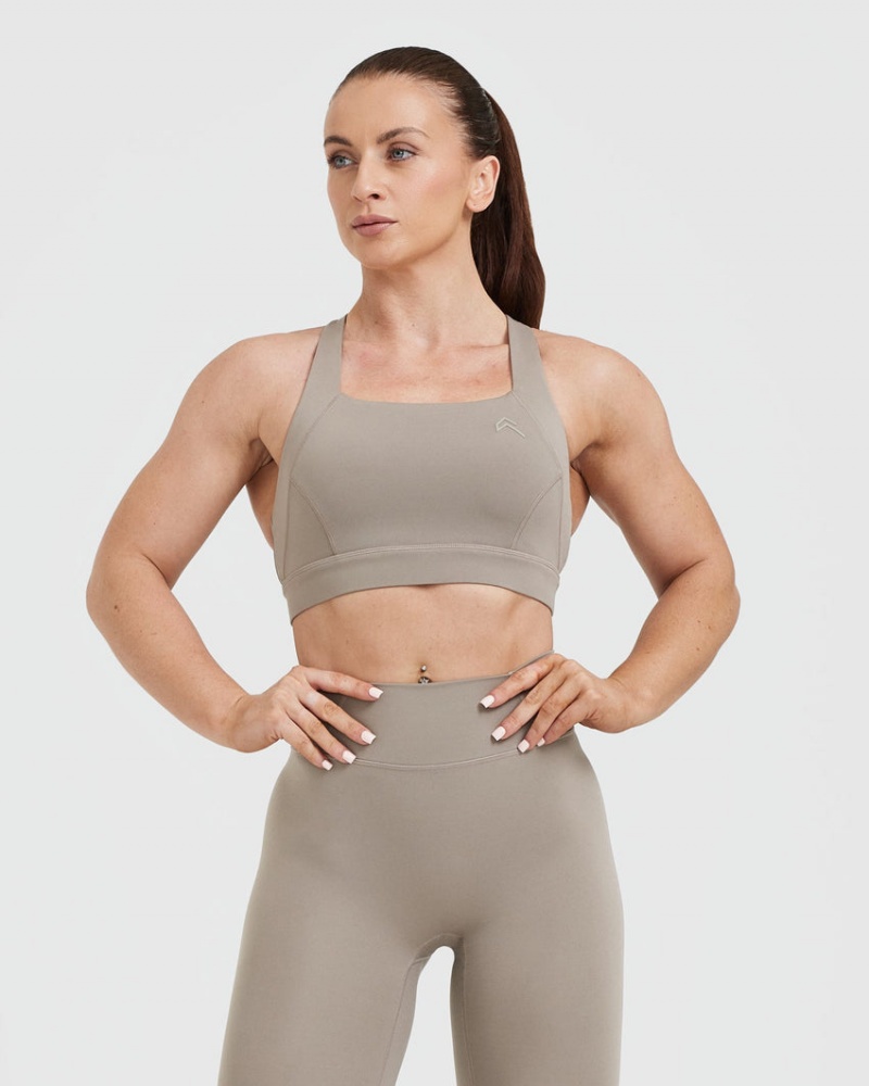 Oner Active Timeless Brede Riemen Sports Bras Grijs | QIK-872496