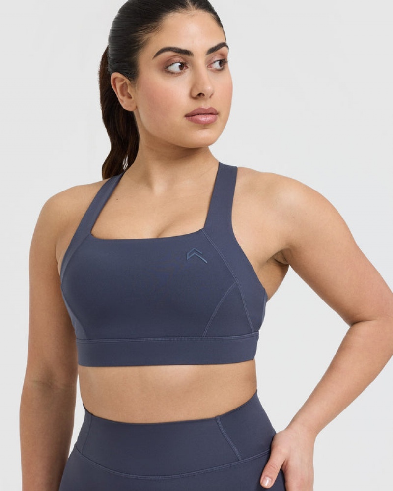 Oner Active Timeless Brede Riemen Sports Bras Blauw | NHR-759802