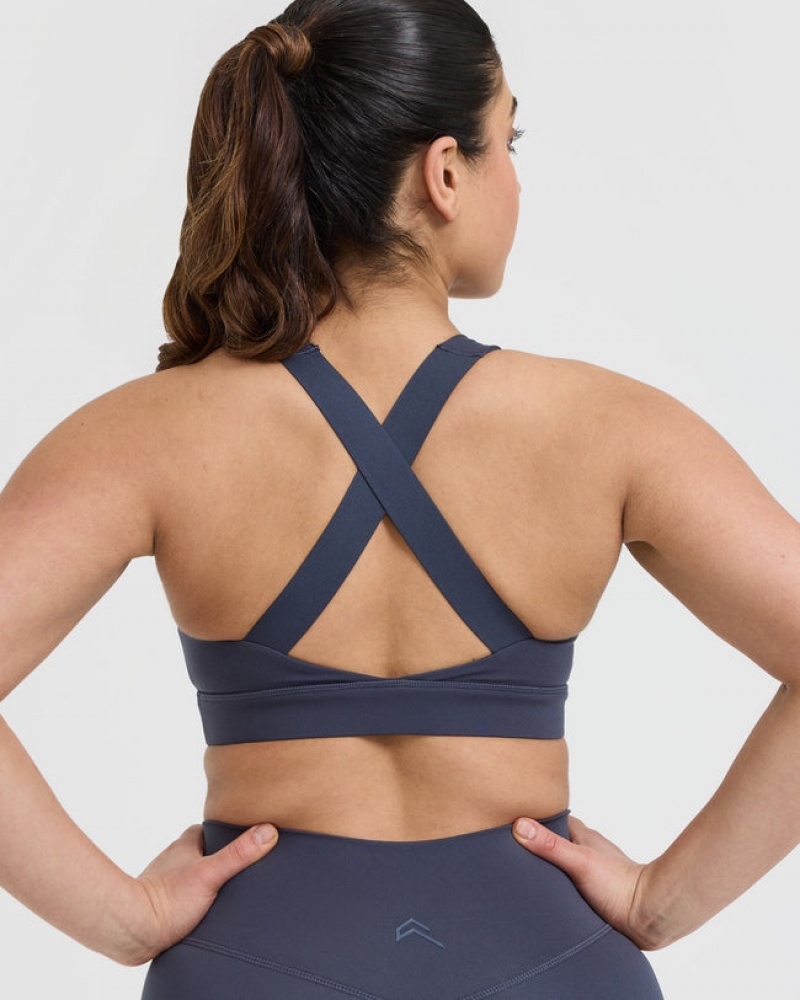 Oner Active Timeless Brede Riemen Sports Bras Blauw | NHR-759802