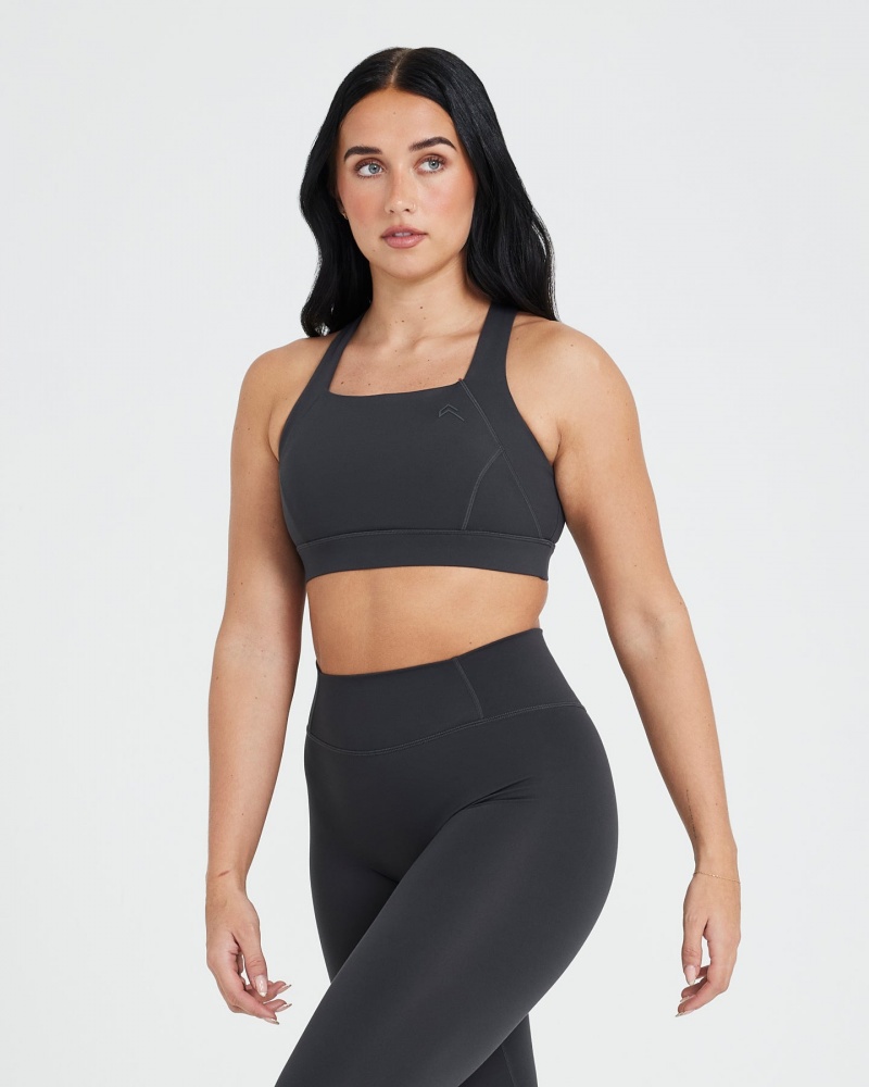 Oner Active Timeless Brede Riemen Sports Bras Zwart | XOH-268507