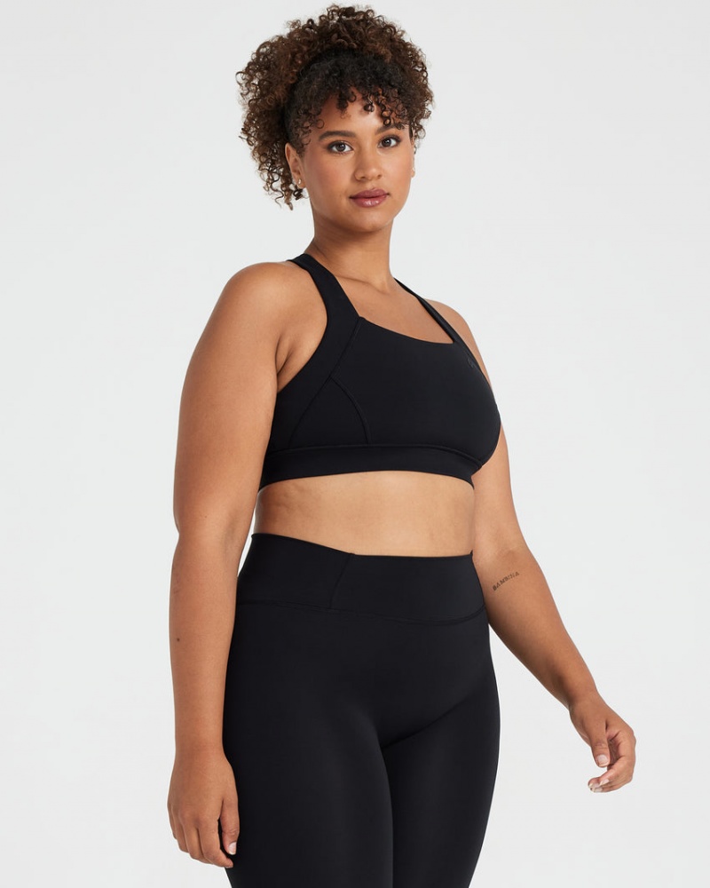 Oner Active Timeless Brede Riemen Sports Bras Zwart | CNZ-304291