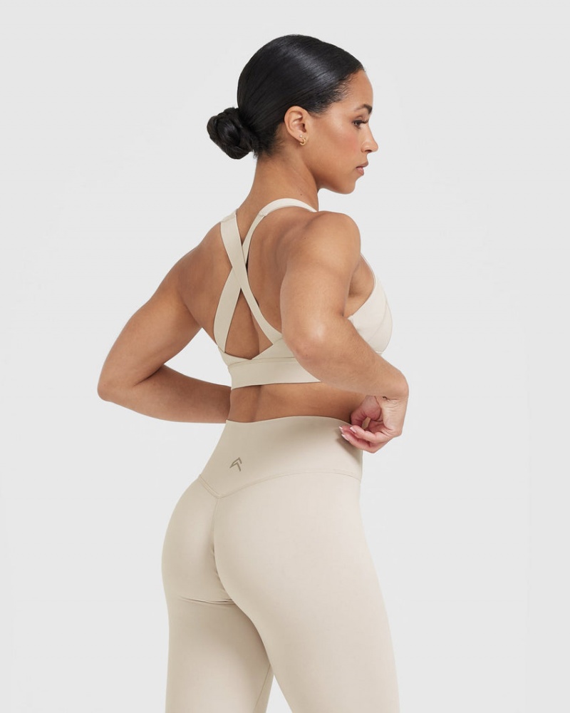 Oner Active Timeless Brede Riemen Sports Bras Bruin | JBP-021548