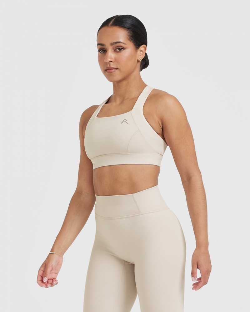 Oner Active Timeless Brede Riemen Sports Bras Bruin | JBP-021548