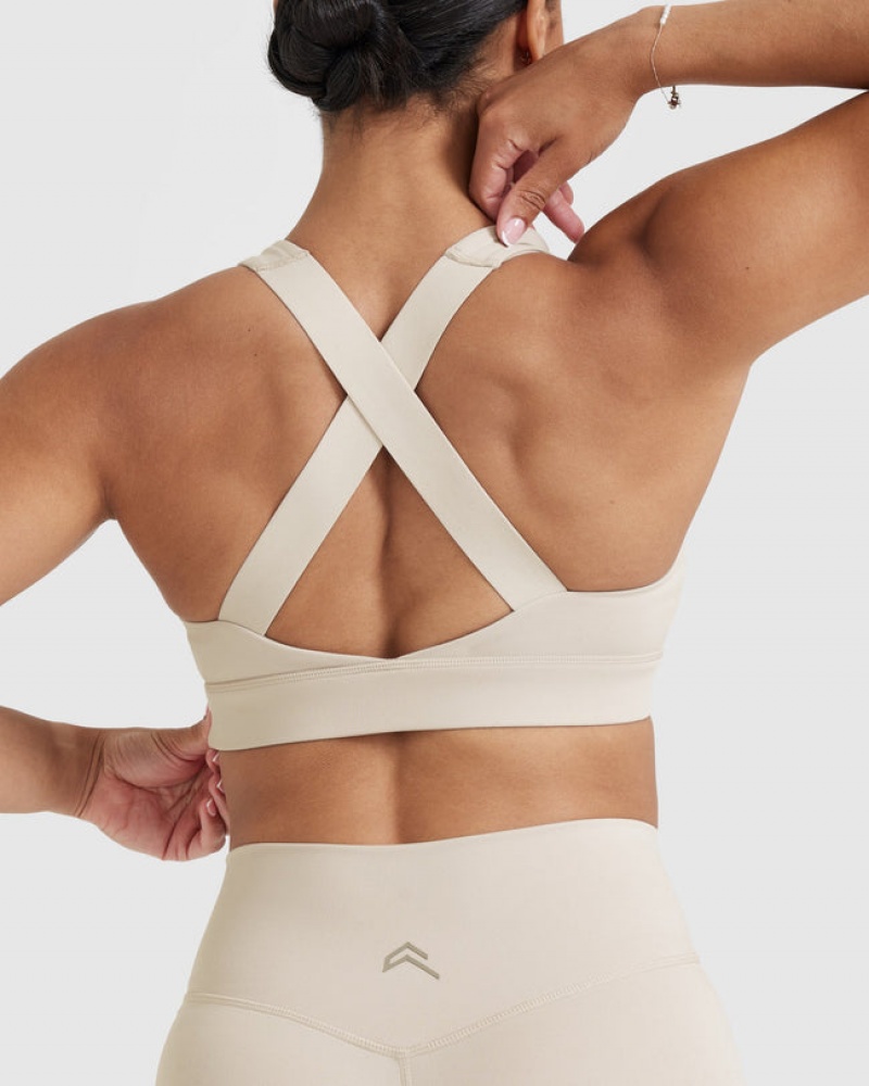 Oner Active Timeless Brede Riemen Sports Bras Bruin | JBP-021548