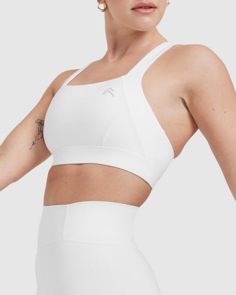 Oner Active Timeless Brede Riemen Sports Bras Wit | SUI-137209