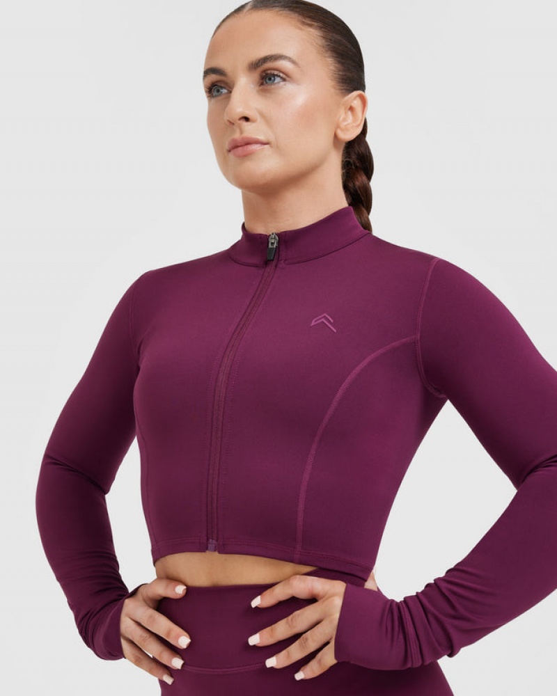 Oner Active Timeless Crop Sweatshirts Paars | LRX-413958