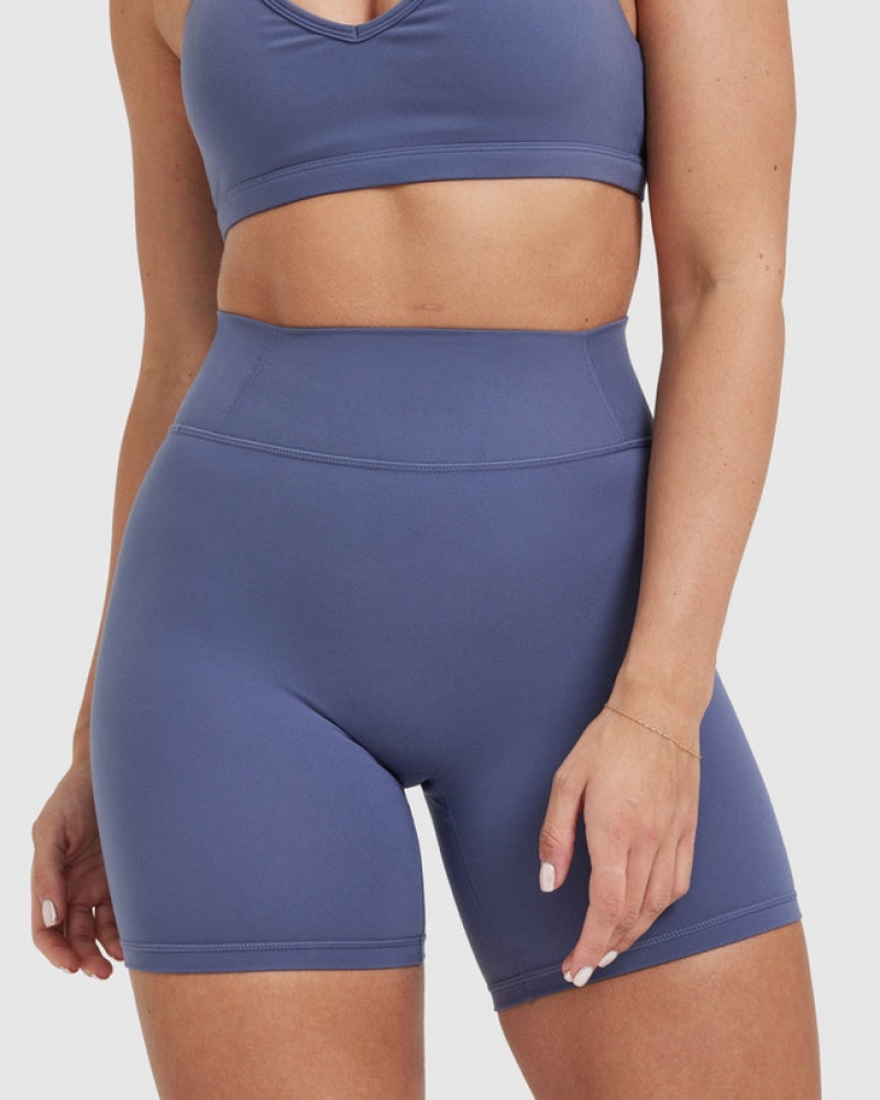 Oner Active Timeless High Waisted Korte Broek Blauw | UOQ-395678