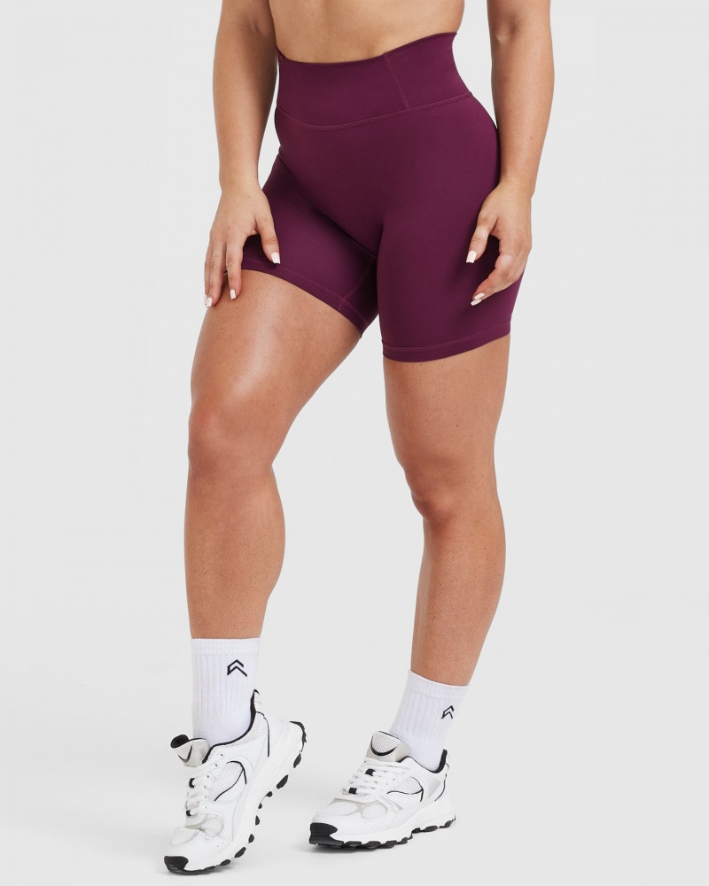 Oner Active Timeless High Waisted Korte Broek Bordeaux | ZWM-570143