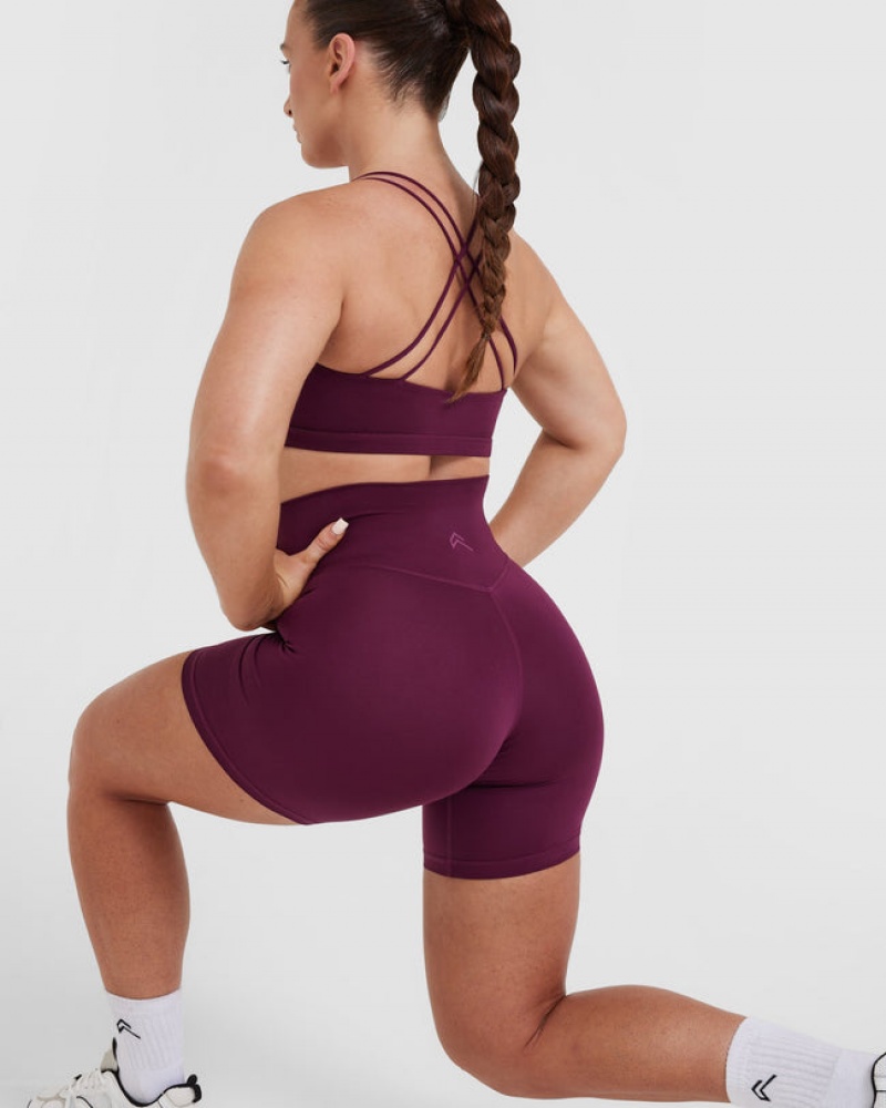 Oner Active Timeless High Waisted Korte Broek Bordeaux | ZWM-570143