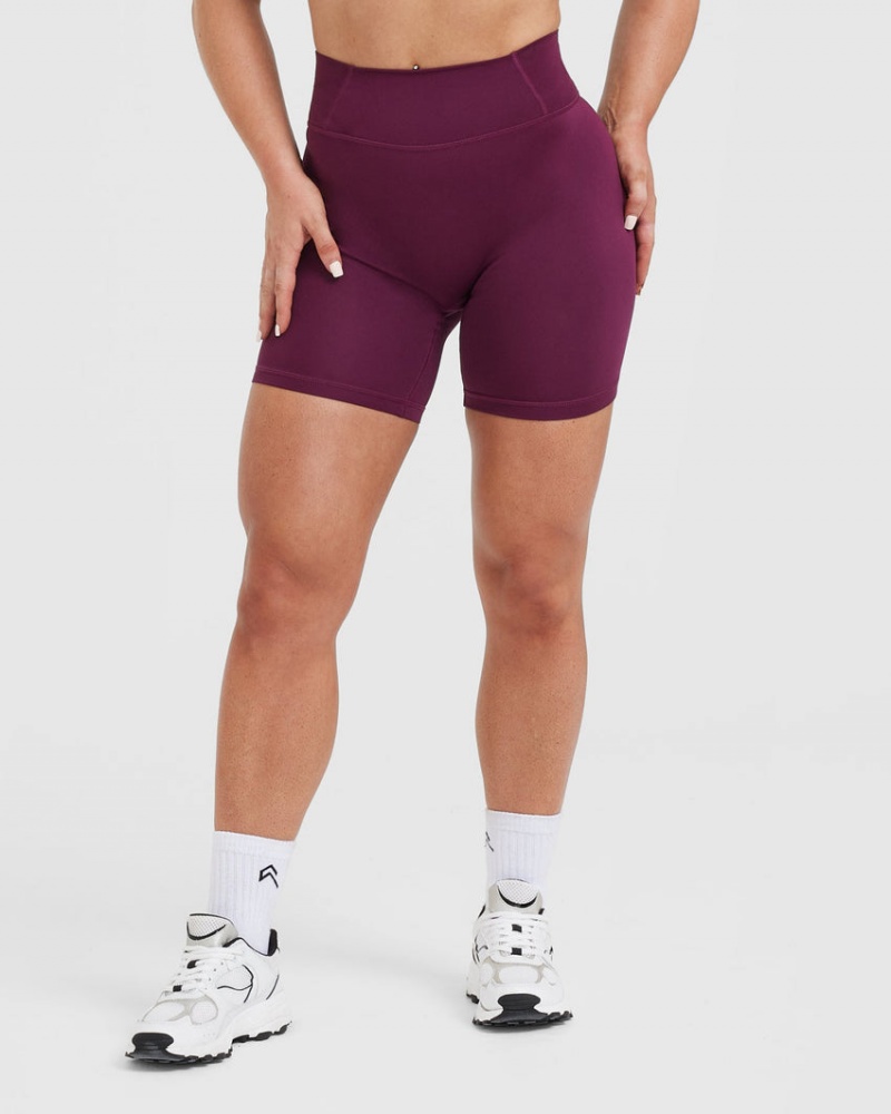 Oner Active Timeless High Waisted Korte Broek Bordeaux | ZWM-570143