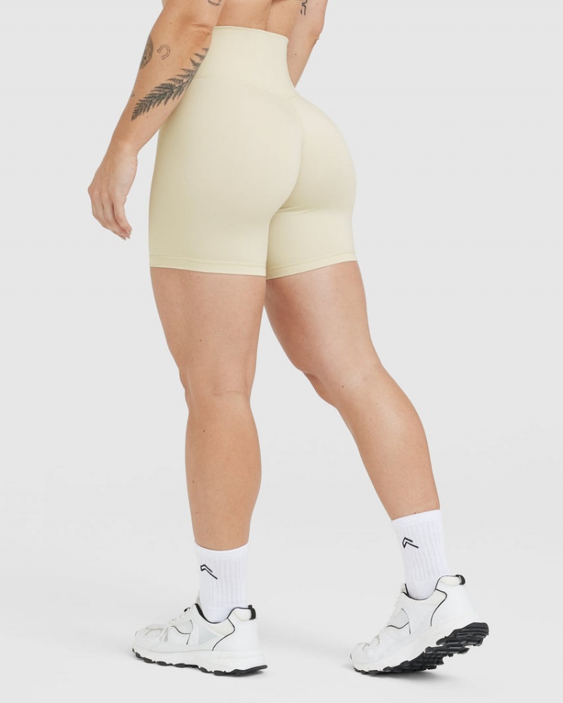 Oner Active Timeless High Waisted Korte Broek Lichtgeel | JUB-920478