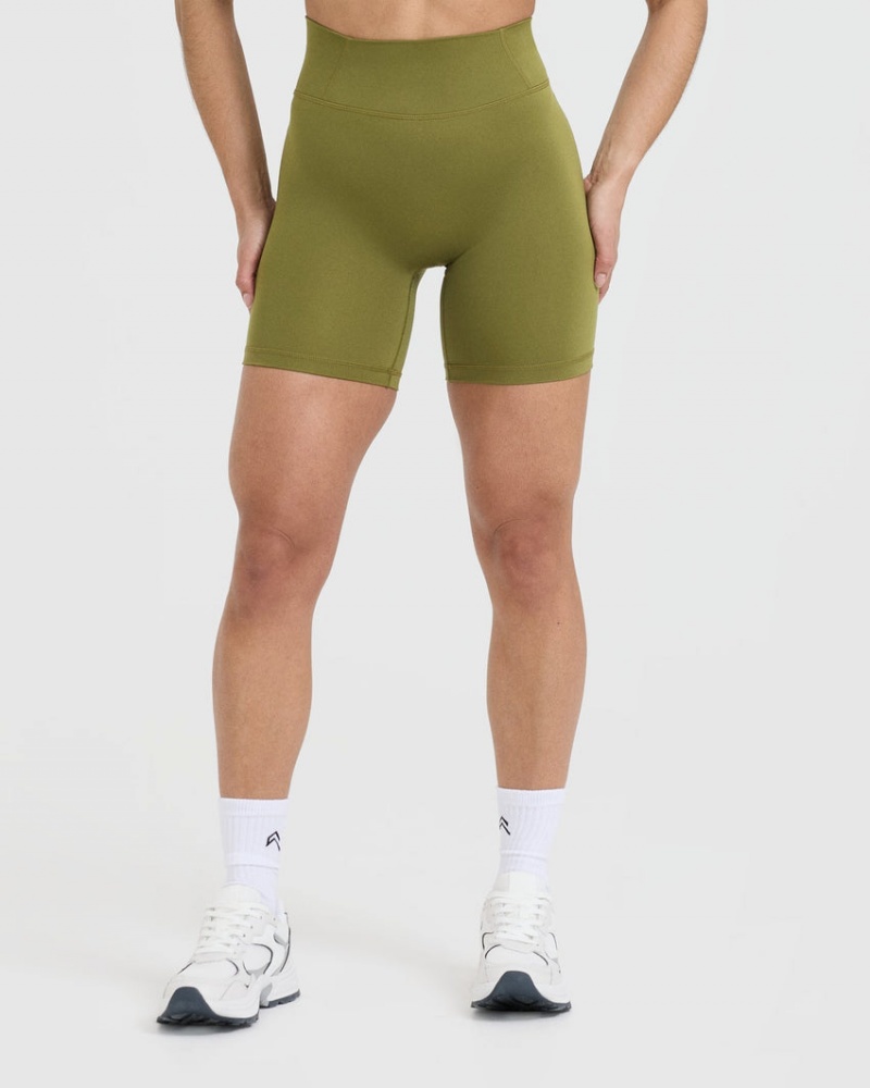 Oner Active Timeless High Waisted Korte Broek Olijfgroen Groen | LWO-869325