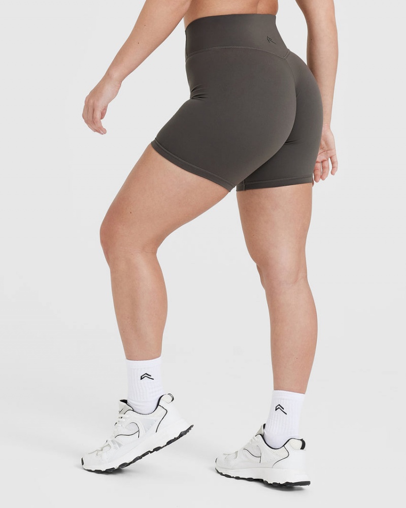 Oner Active Timeless High Waisted Korte Broek Diepgrijs Bruin | RYX-170685