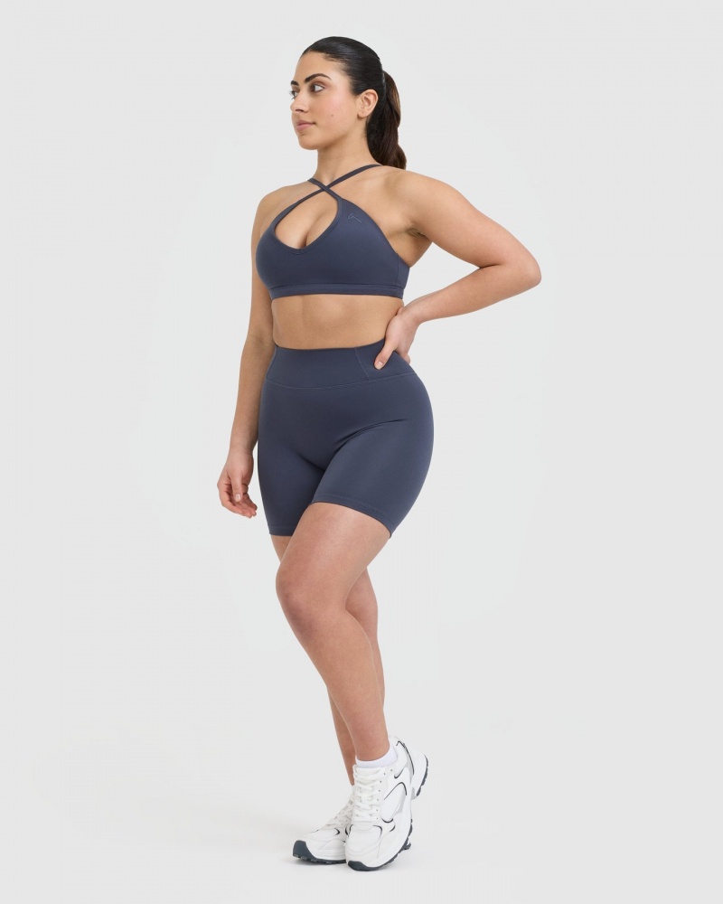 Oner Active Timeless High Waisted Korte Broek Blauw | QFK-259078