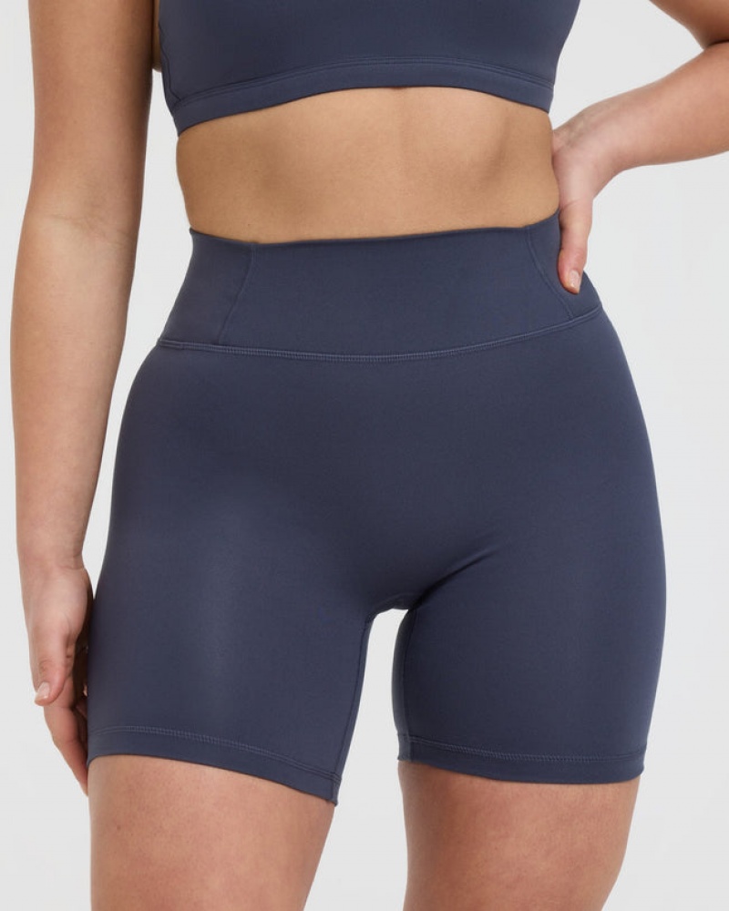 Oner Active Timeless High Waisted Korte Broek Blauw | QFK-259078