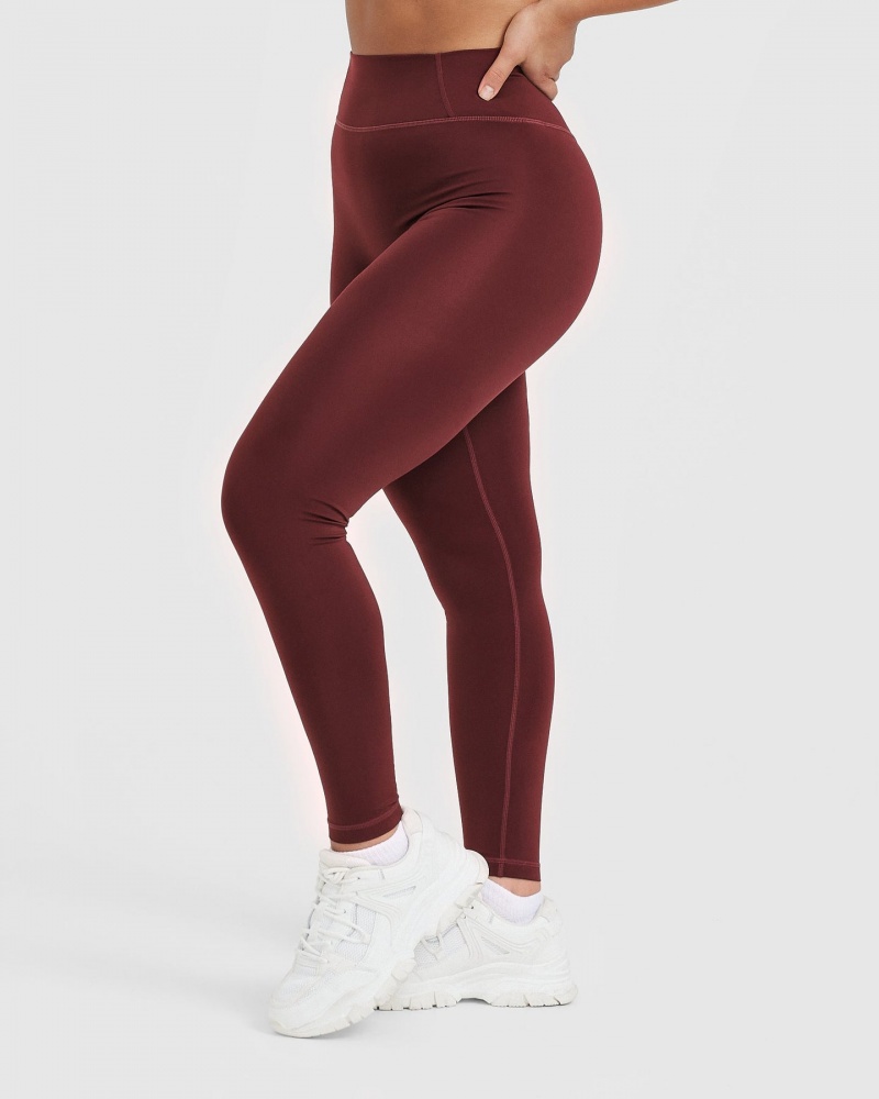 Oner Active Timeless High Waisted Leggings Bordeaux | XOV-749602