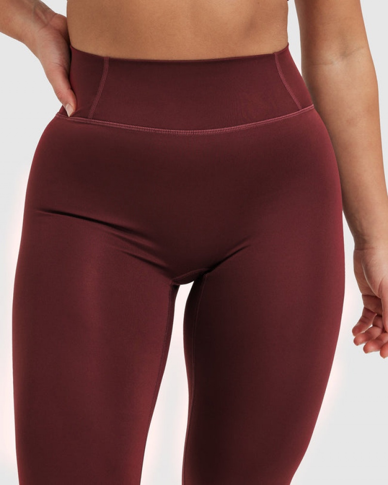 Oner Active Timeless High Waisted Leggings Bordeaux | XOV-749602