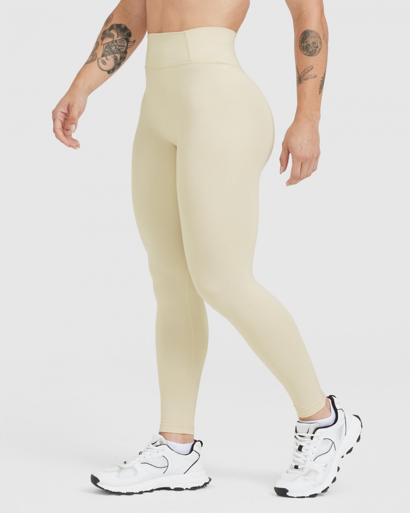 Oner Active Timeless High Waisted Leggings Lichtgeel | WEK-306982