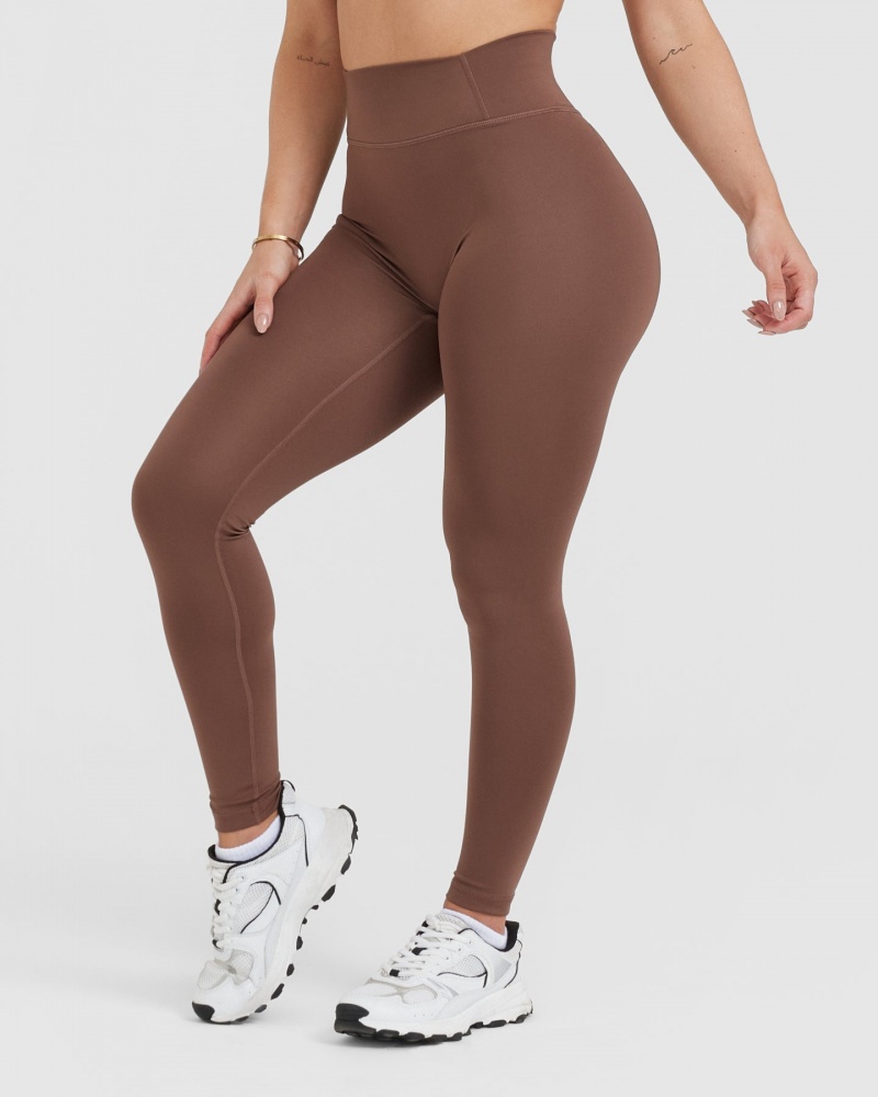 Oner Active Timeless High Waisted Leggings Bruin | QOF-295347