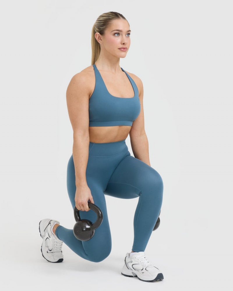 Oner Active Timeless Square Neck Sports Bras Blauw | FMR-298367