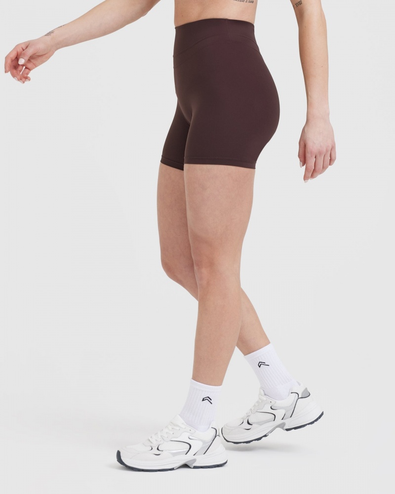 Oner Active Unified High Waisted Korte Broek Paars Bruin | WYM-450716