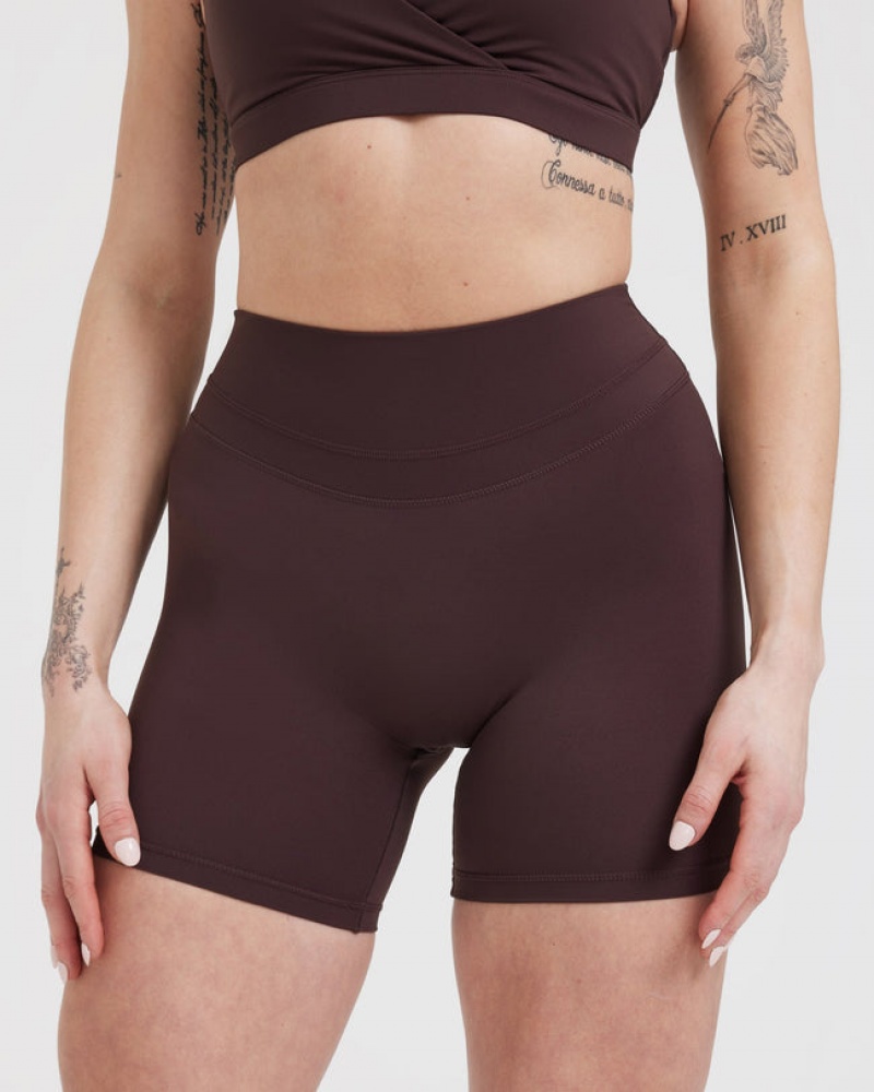 Oner Active Unified High Waisted Korte Broek Paars Bruin | WYM-450716