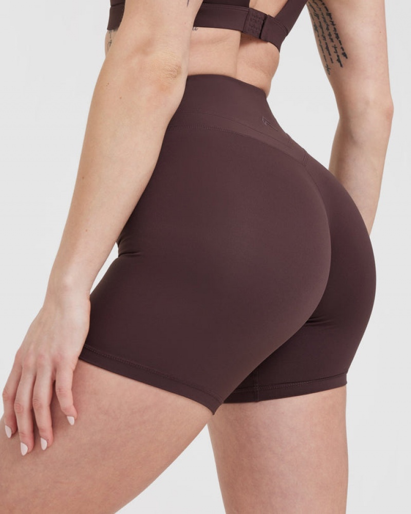 Oner Active Unified High Waisted Korte Broek Paars Bruin | WYM-450716