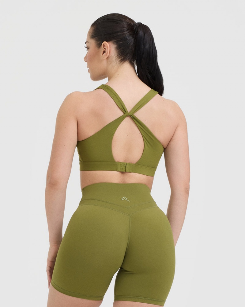 Oner Active Unified Layered Sports Bras Olijfgroen Groen | KQZ-120387