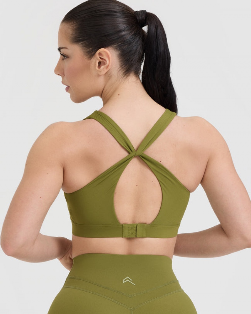 Oner Active Unified Layered Sports Bras Olijfgroen Groen | KQZ-120387