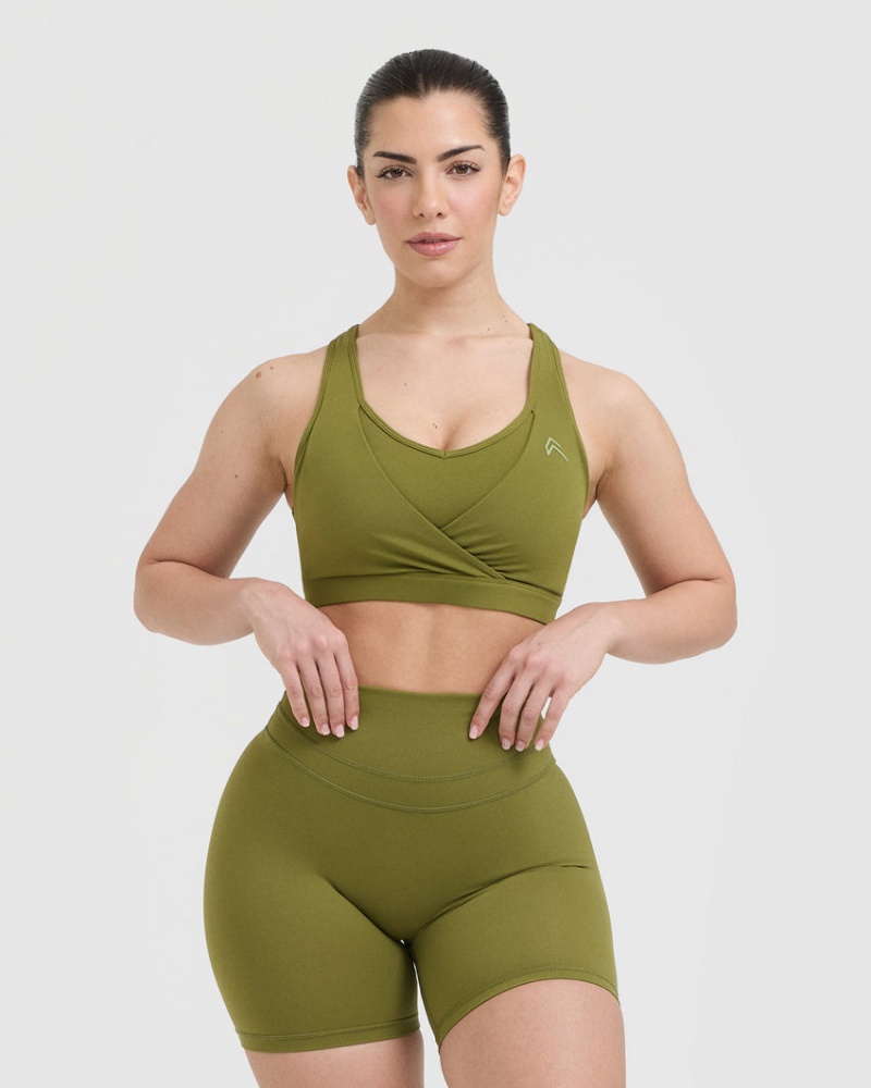 Oner Active Unified Layered Sports Bras Olijfgroen Groen | KQZ-120387