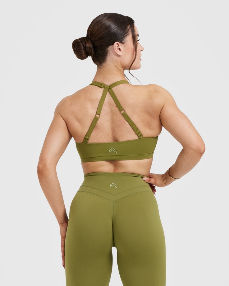 Oner Active Unified Twist Sports Bras Olijfgroen Groen | PBZ-398654