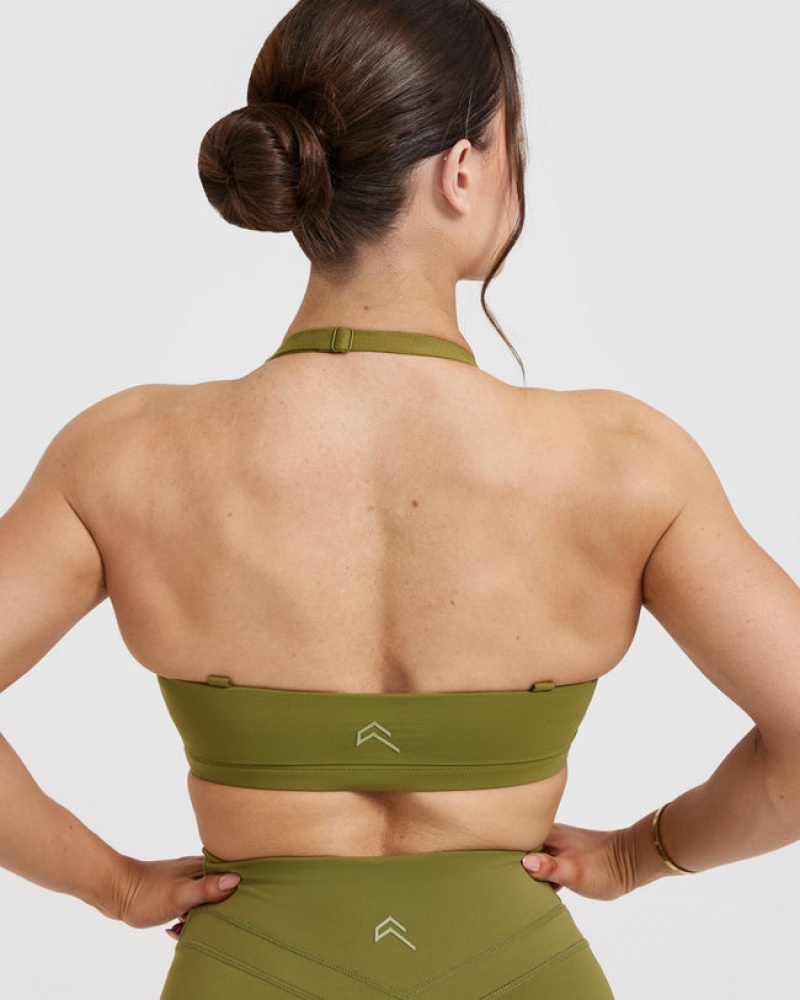 Oner Active Unified Twist Sports Bras Olijfgroen Groen | PBZ-398654