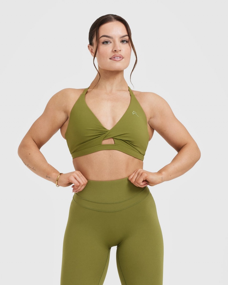 Oner Active Unified Twist Sports Bras Olijfgroen Groen | PBZ-398654