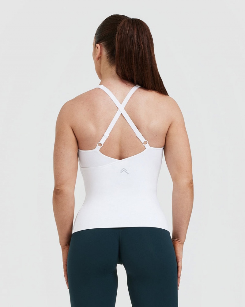 Oner Active Unified V-Neck Cross Back T-shirts Wit | EQX-354068