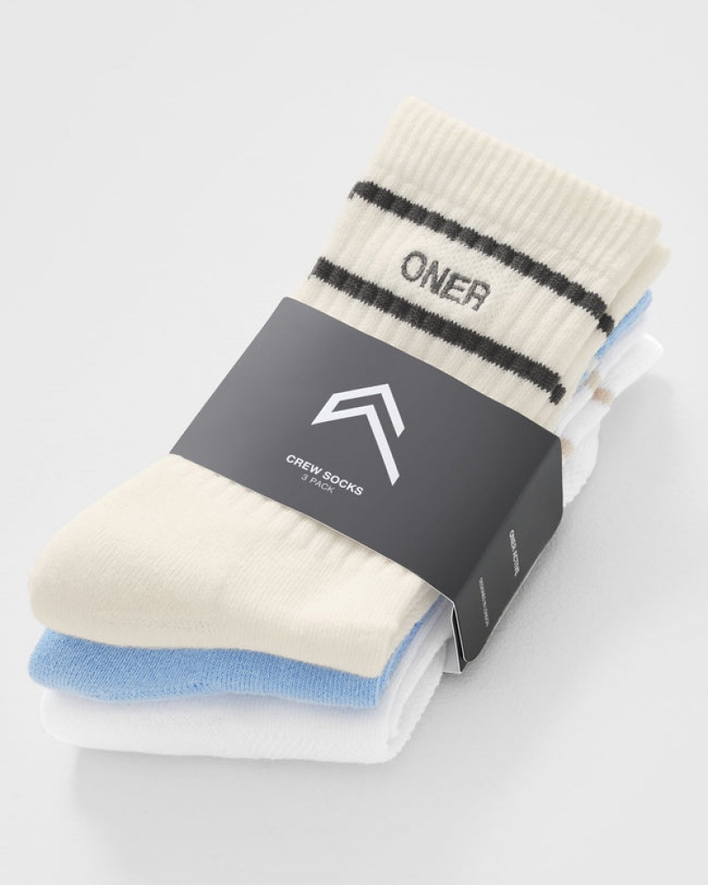 Oner Active Varsity Crew 3 Pack Accessoires Wit Blauw Wit | PZK-327104